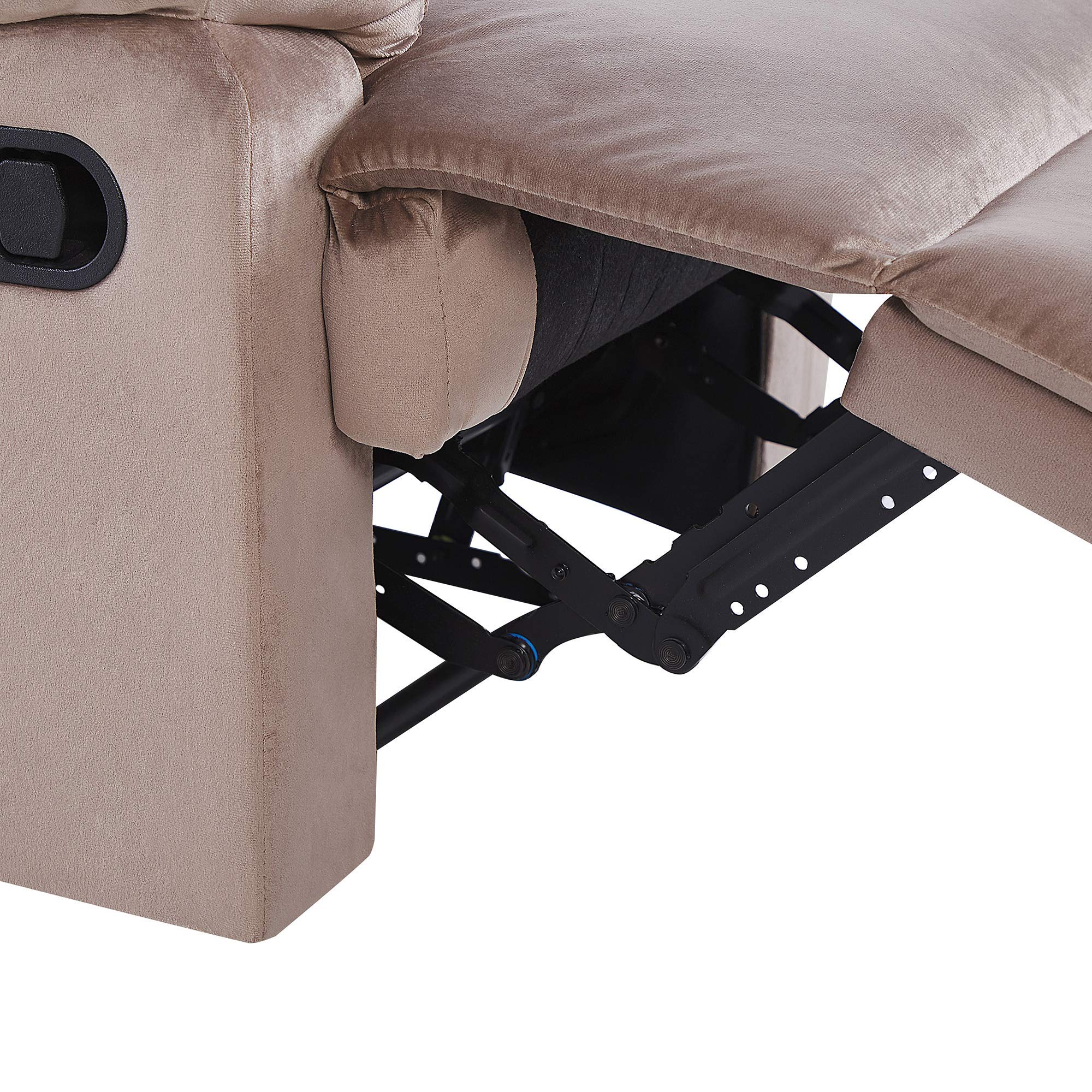 beliani-eslov-retro-sessel-samtstoff-taupe-verstellbar image 8