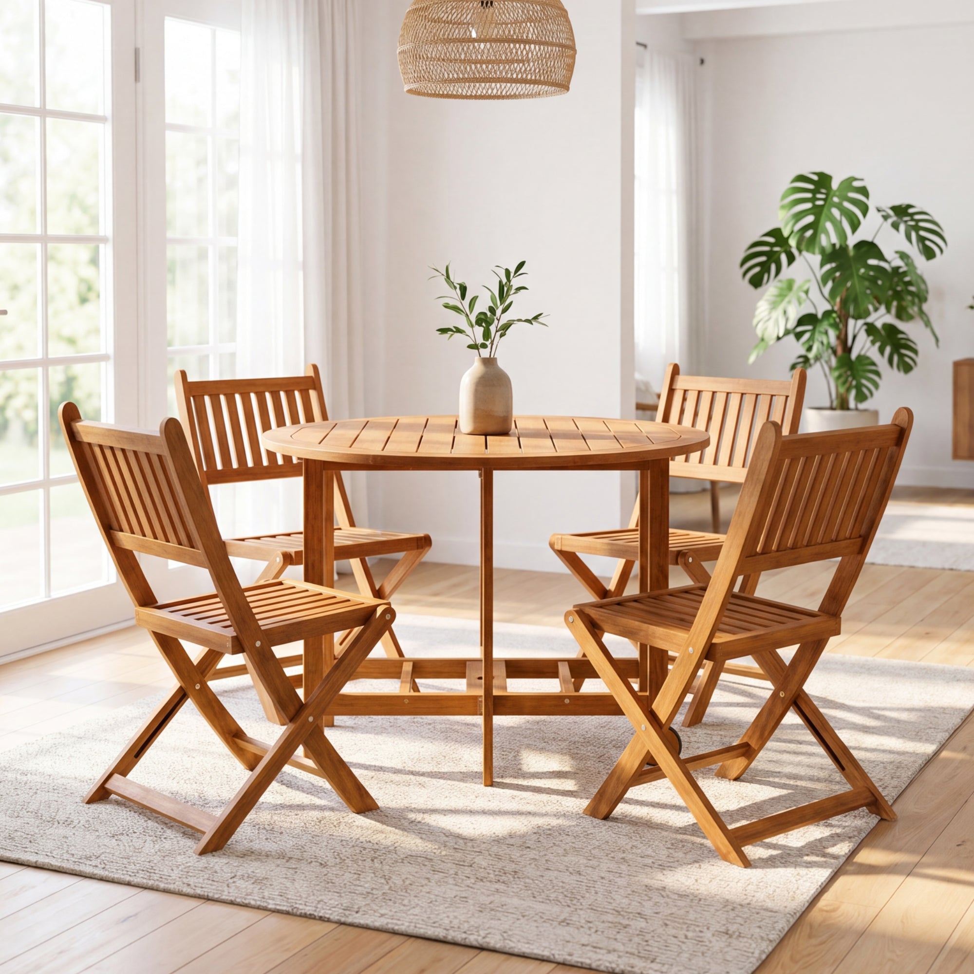 homall-modern-dining-chair-esstisch-set-holz-hellbraun-5-teilig-klappbar image 1