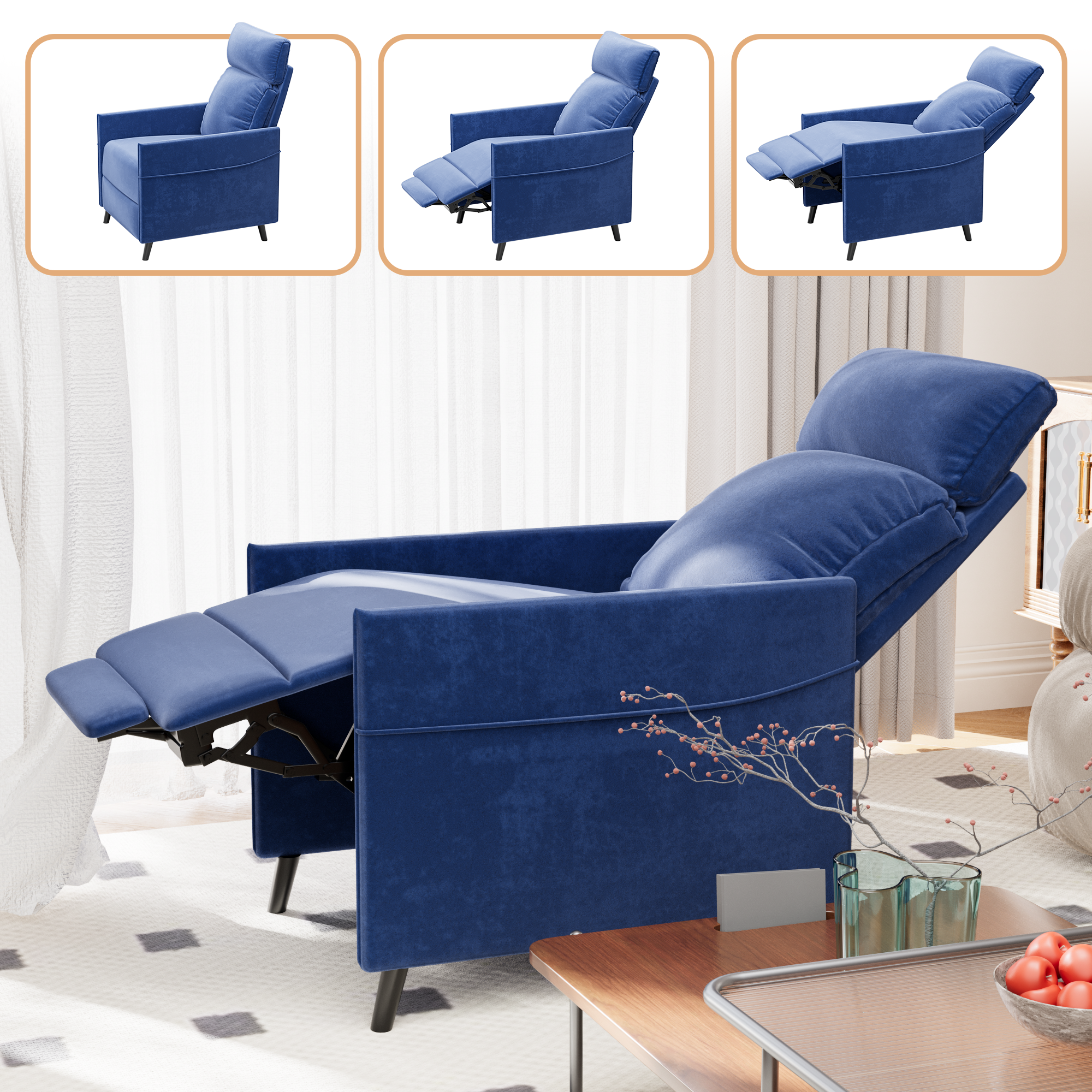 homall-recliner-chair-massage-relaxsessel-fernsehsessel-grau image 4