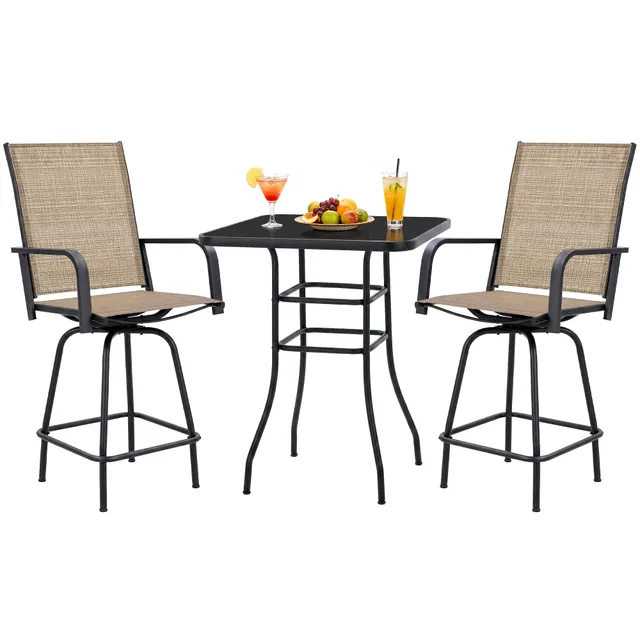 homall-bar-stool-barhocker-set-3-teilig-beige-glas-textilene image 1
