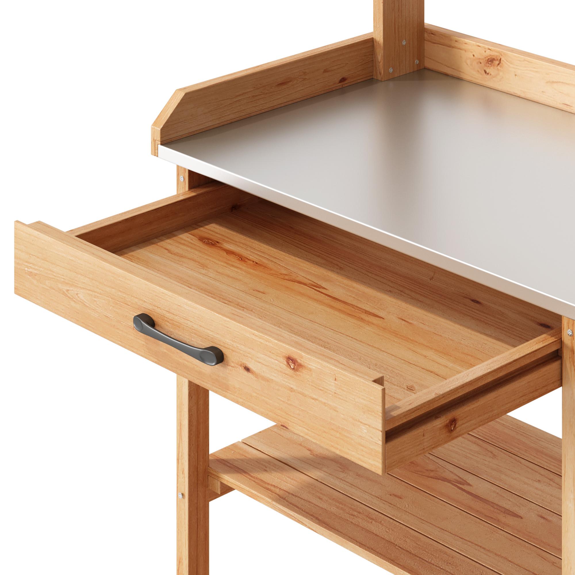 bealife-cc51-gartenschrank-natur-108-cm-pflanztisch-holz image 4
