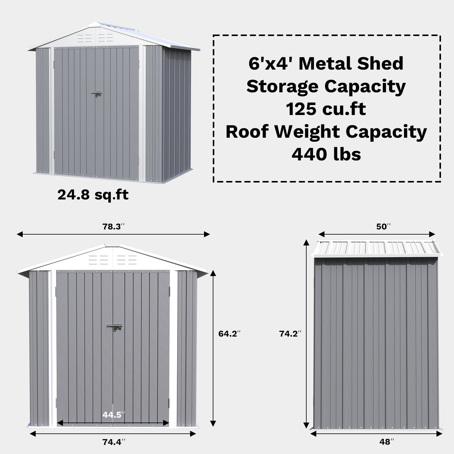 homall-metal-shed-ger-tehaus-4x6-grau-abschlie-bar image 4
