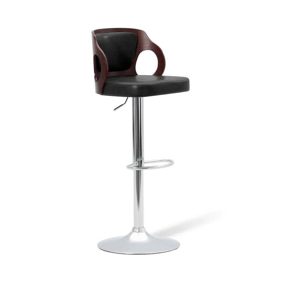 homall-bar-stool-barhocker-h-henverstellbar-schwarz-kunstleder image 1