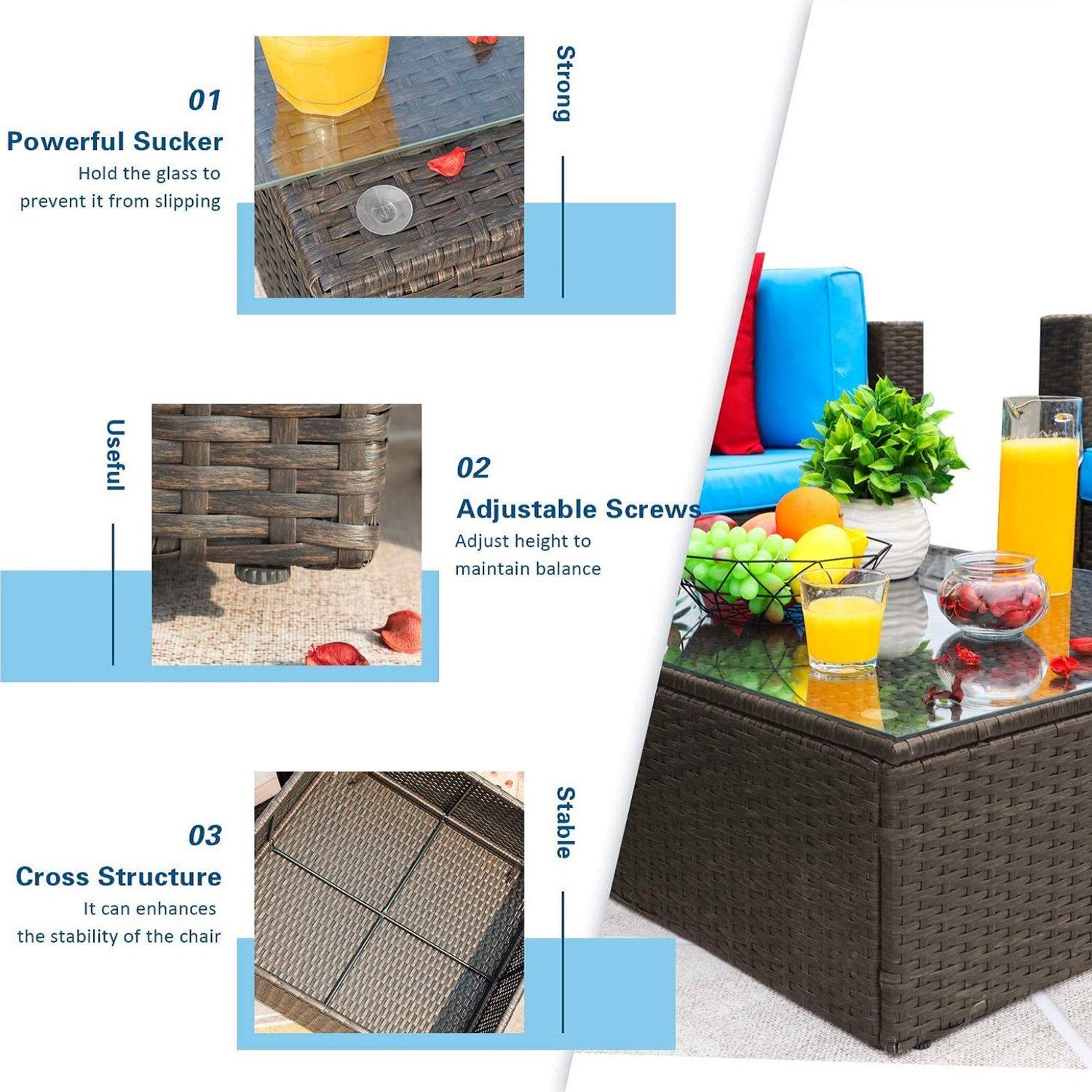 homall-rattanm-bel-lounge-set-beige-6-teilig-wetterfest image 4