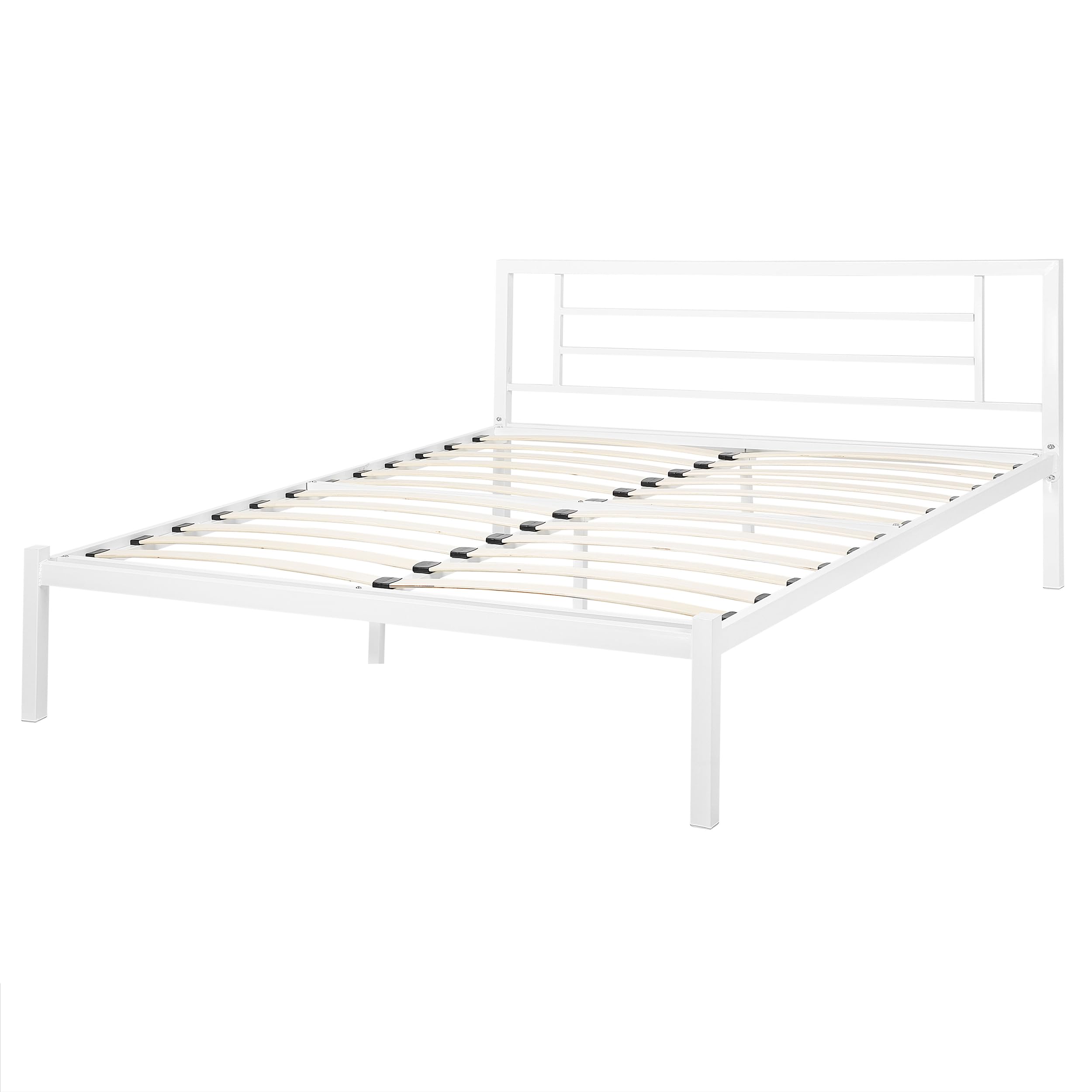 beliani-cusset-metallbett-wei-160x200-cm-lattenrost image 5