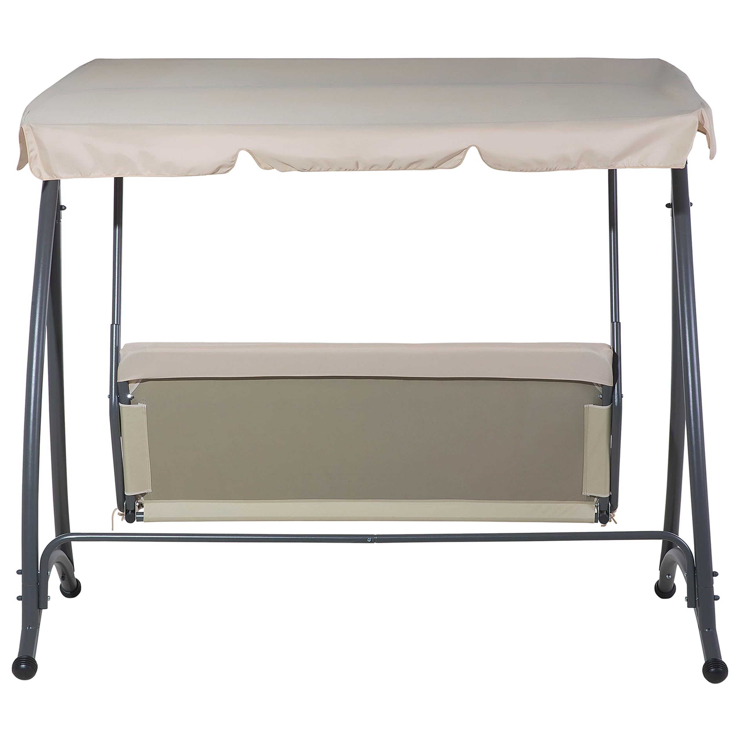 beliani-tempel-hollywoodschaukel-3-sitzer-beige-verstellbares-dach image 5
