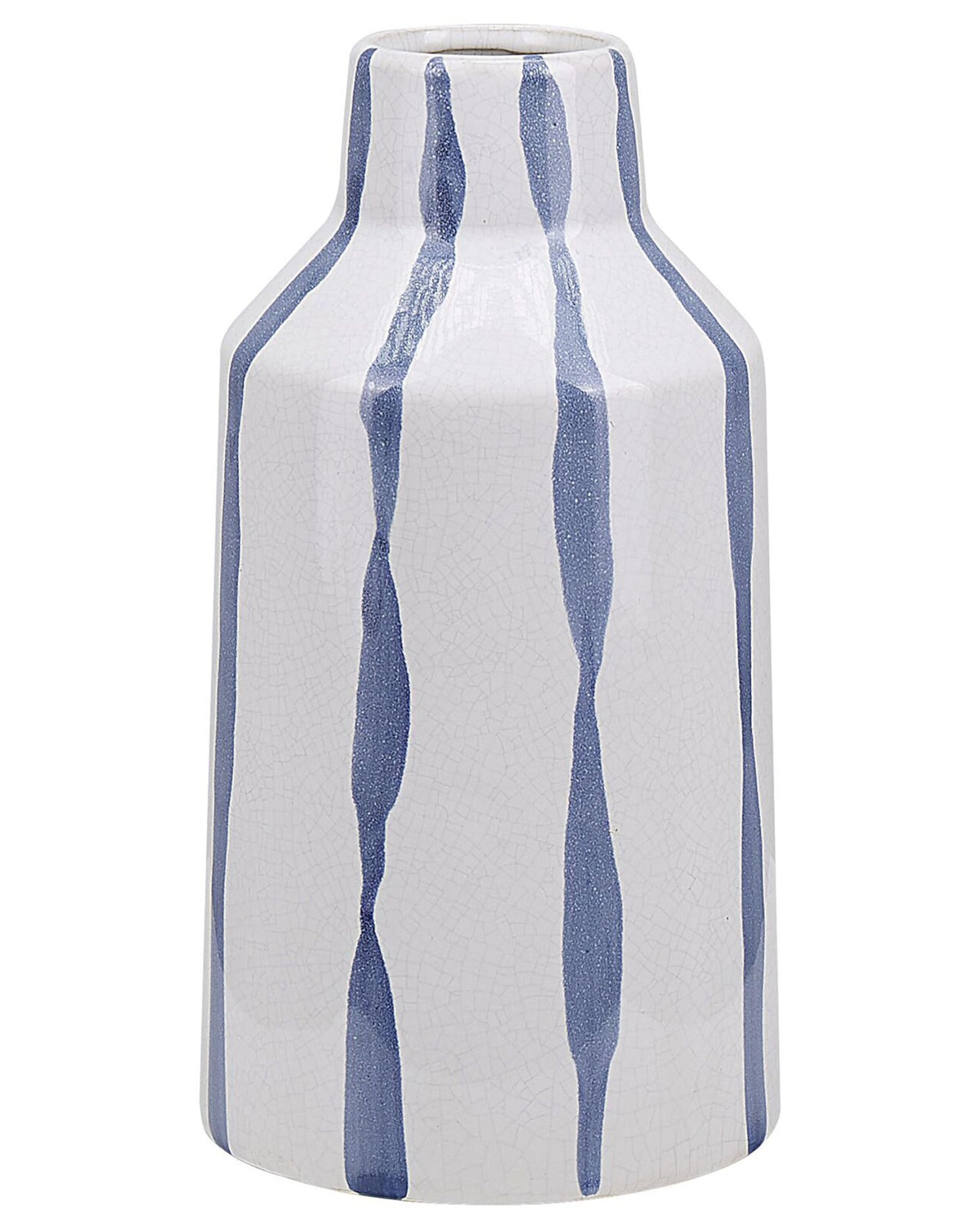 beliani-assus-blumenvase-steinzeug-wei-blau-vintage image 1