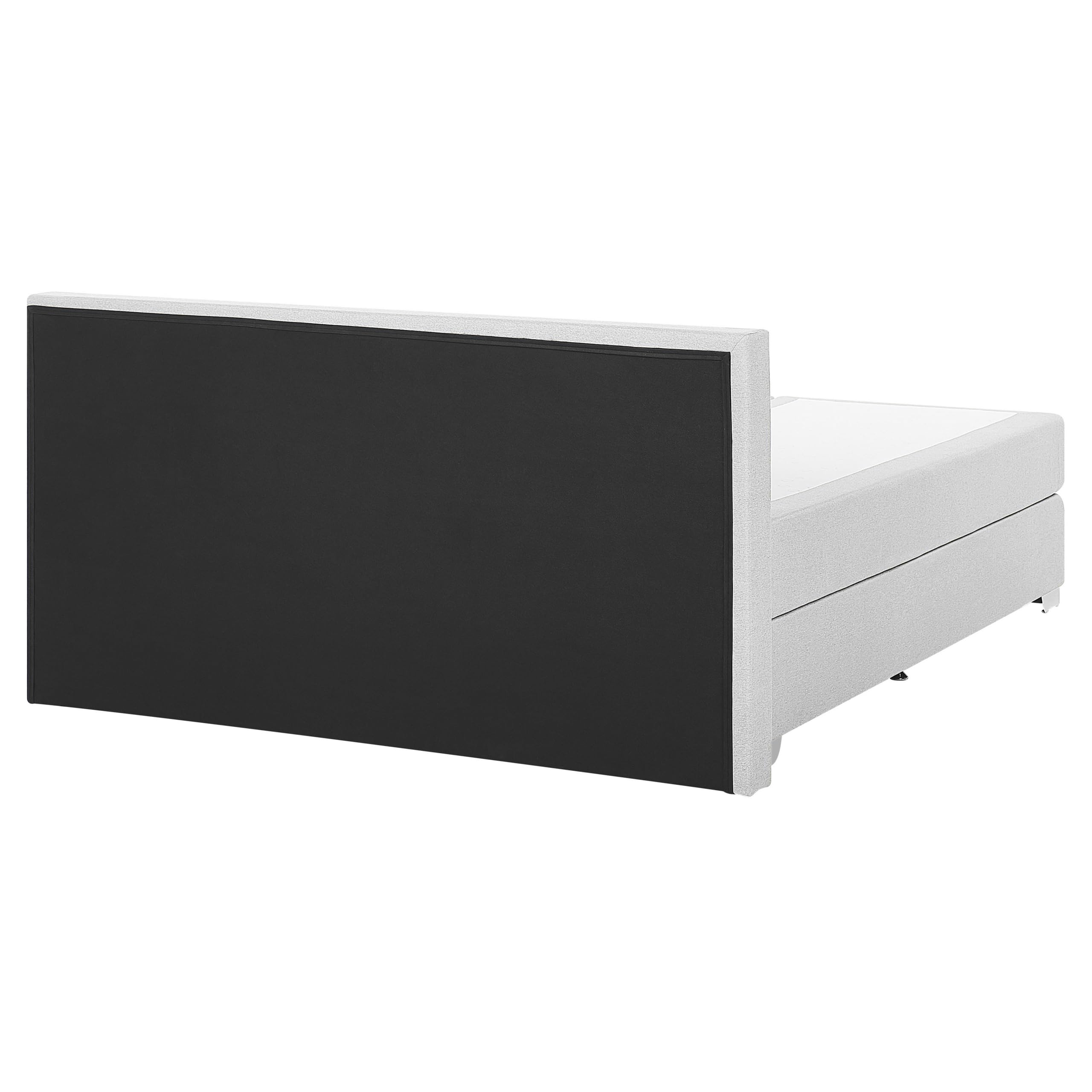 beliani-president-boxspringbett-160x200-hellgrau-leinenoptik-mit-stauraum image 5