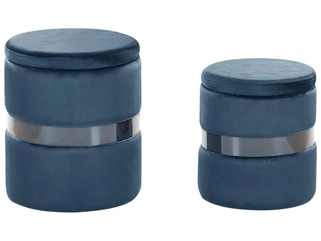 beliani-doris-pouf-samt-blau-2er-set-mit-stauraum image 1