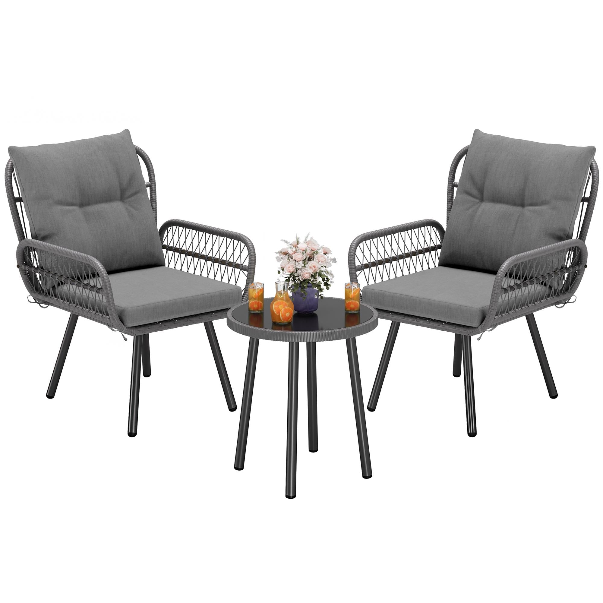 bealife-wr213-gartenm-bel-set-3-teilig-grau-metall-wetterfest image 1