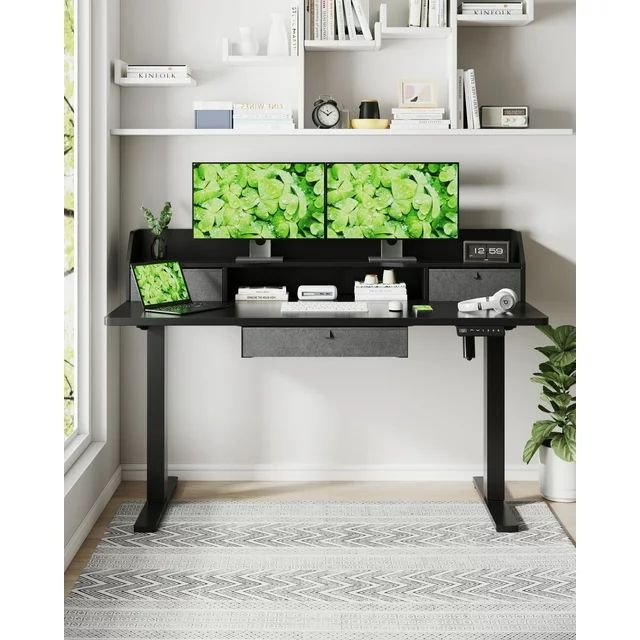 homall-standing-desk-stehschreibtisch-schwarz-140cm-elektrisch image 4