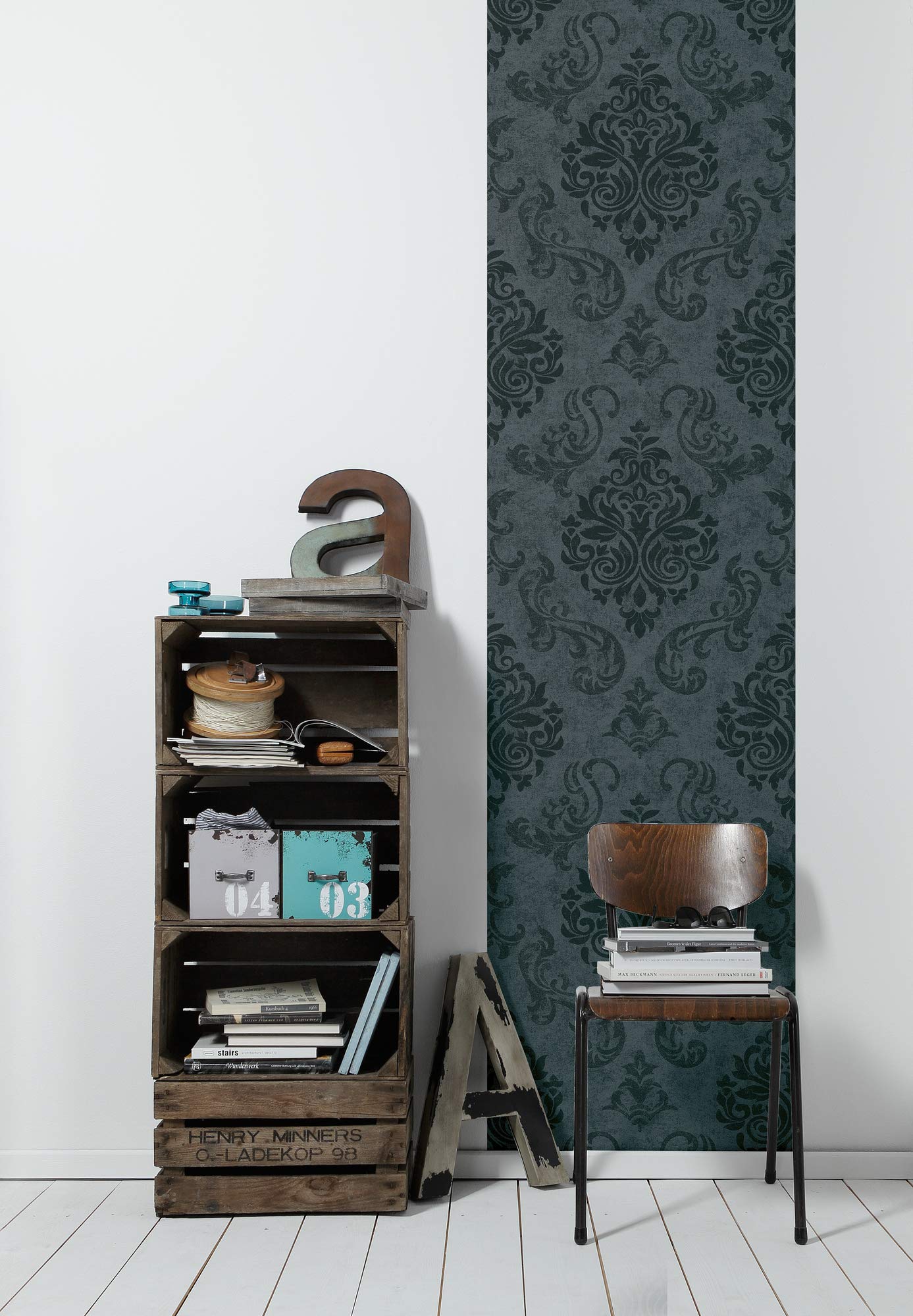 livingwalls-368241-klebetapete-schwarz-grau-ornament-0-52x2-5m image 1