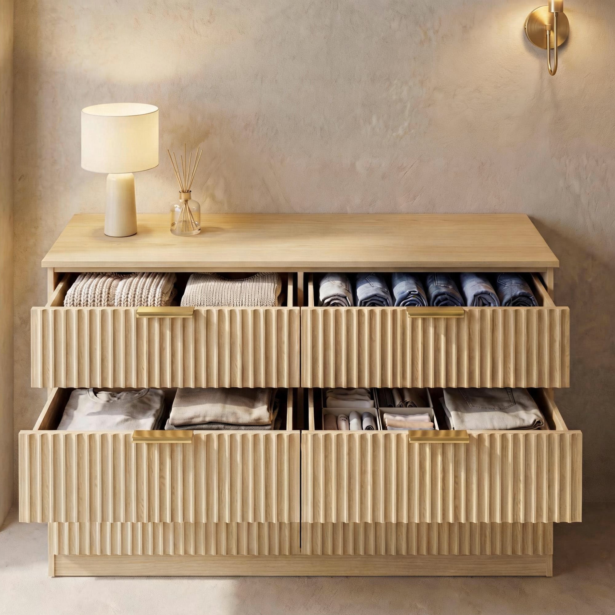 homall-bedroom-kommode-6-schubladen-natur-holz-modern image 7