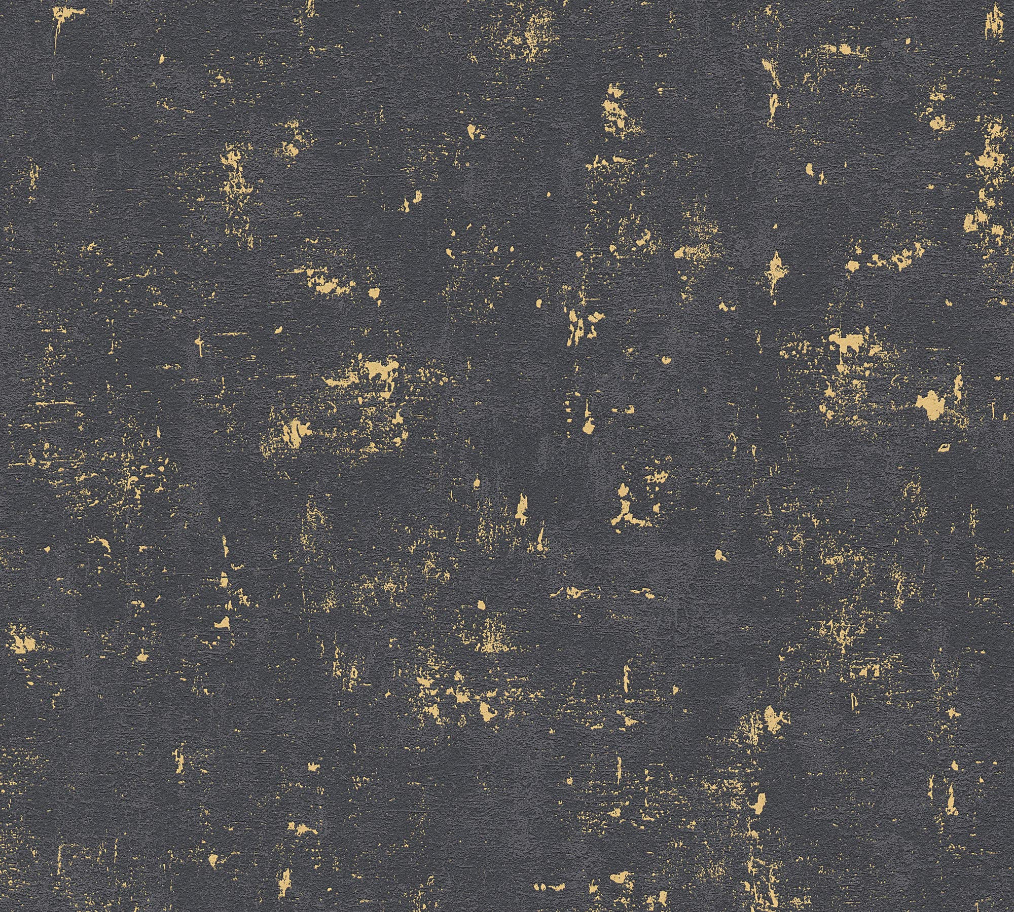 a-s-cr-ation-used-look-vliestapete-2307-82-schwarz-gold image 4