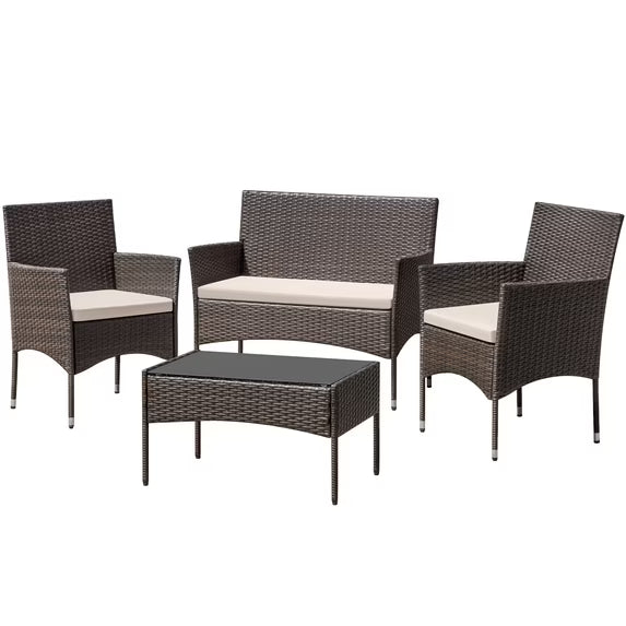homall-patio-furniture-4-tlg-rattan-lounge-set-braun-beige image 2