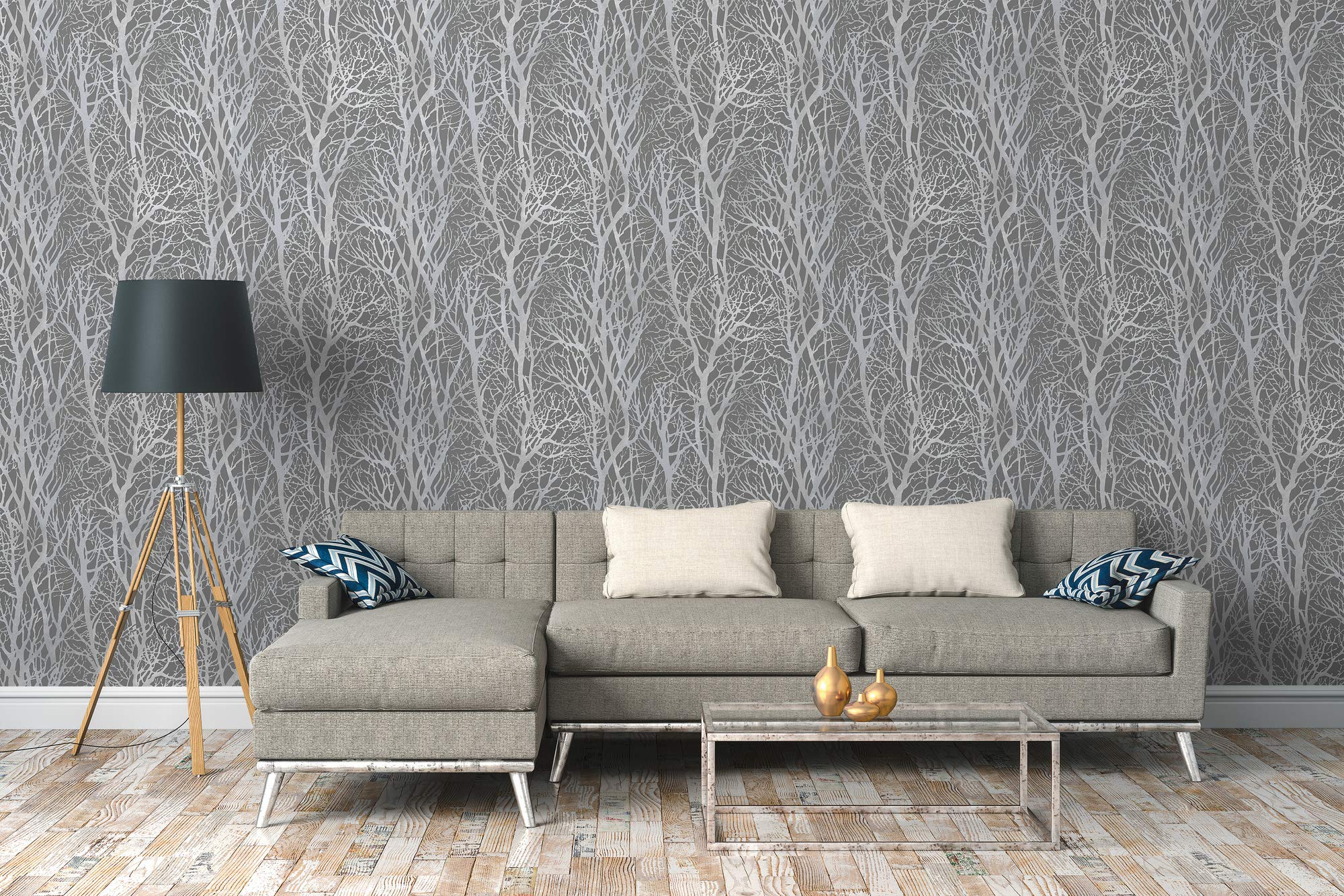 a-s-cr-ation-vliestapete-wald-300943-silber-grau-metallic image 7