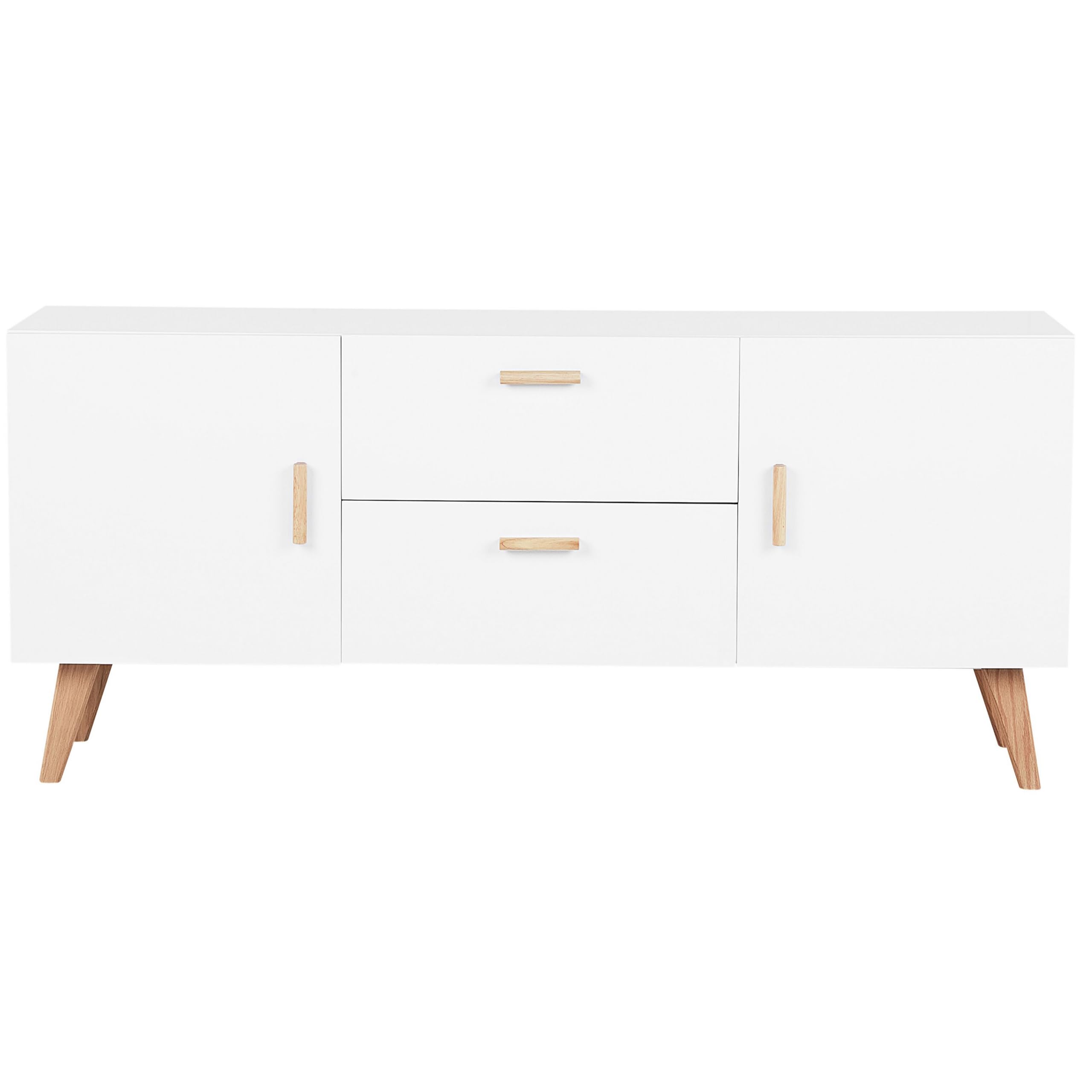 beliani-meet-ii-sideboard-wei-160-cm-mit-eichenbeinen image 4