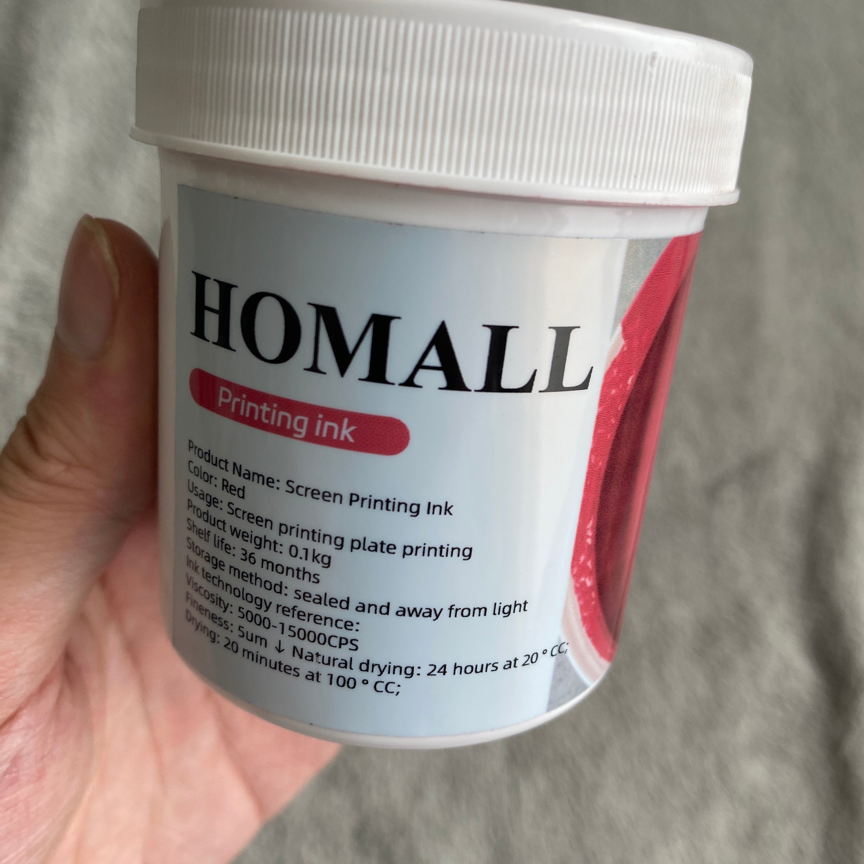 homall-shelf-siebdruckfarbe-rot-textilfarbe-t-shirt image 1
