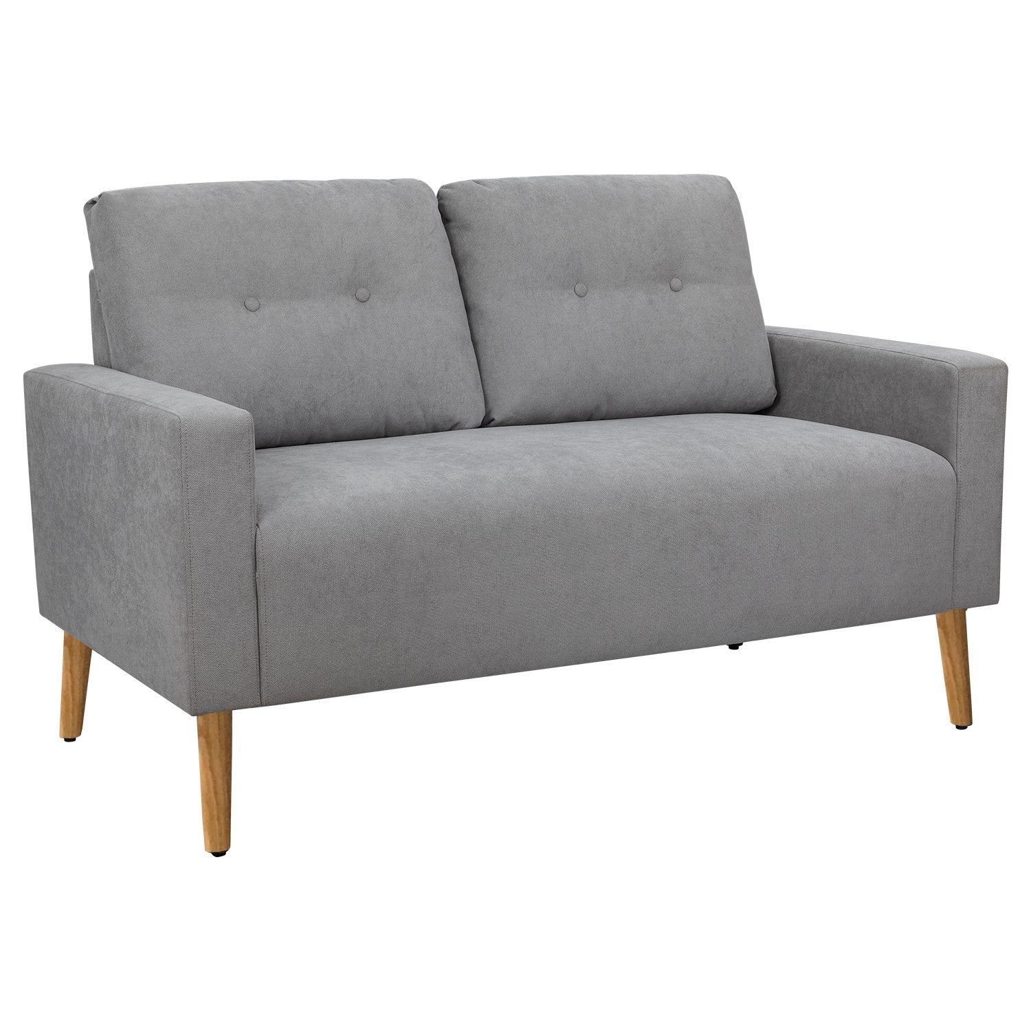 homall-sofa-zweisitzer-stoffsofa-beige-mit-holzbeinen image 7