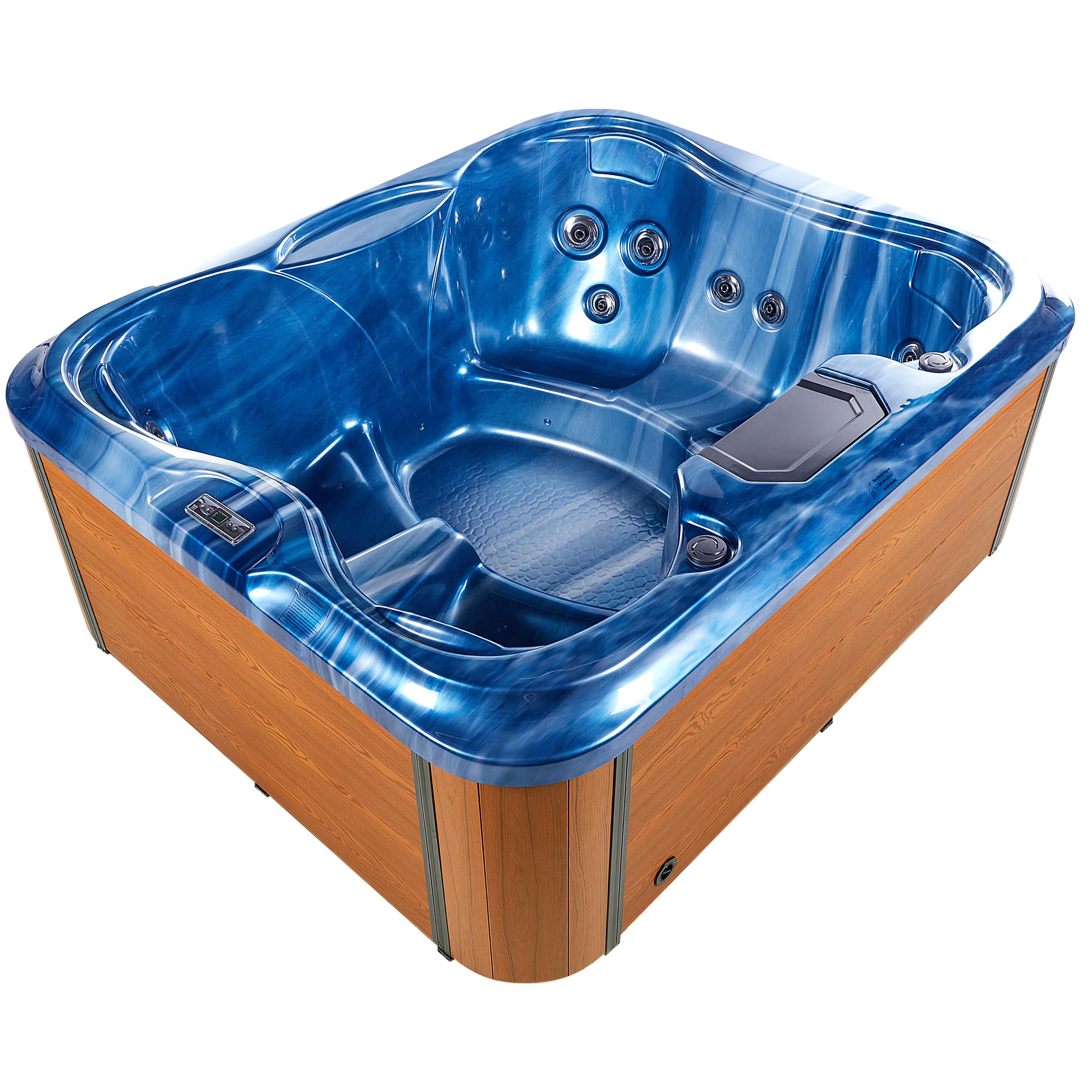 beliani-arcelia-whirlpool-outdoor-blau-4-personen-led image 6