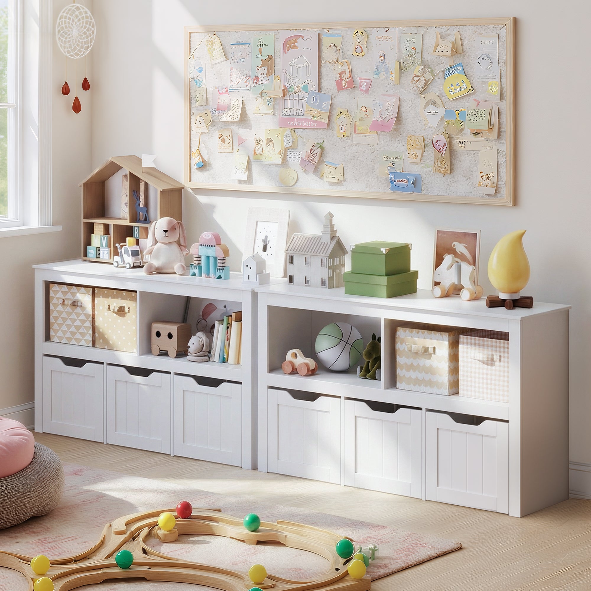 bealife-ap104-spielzeugschrank-wei-mit-schubladen-rollen image 7