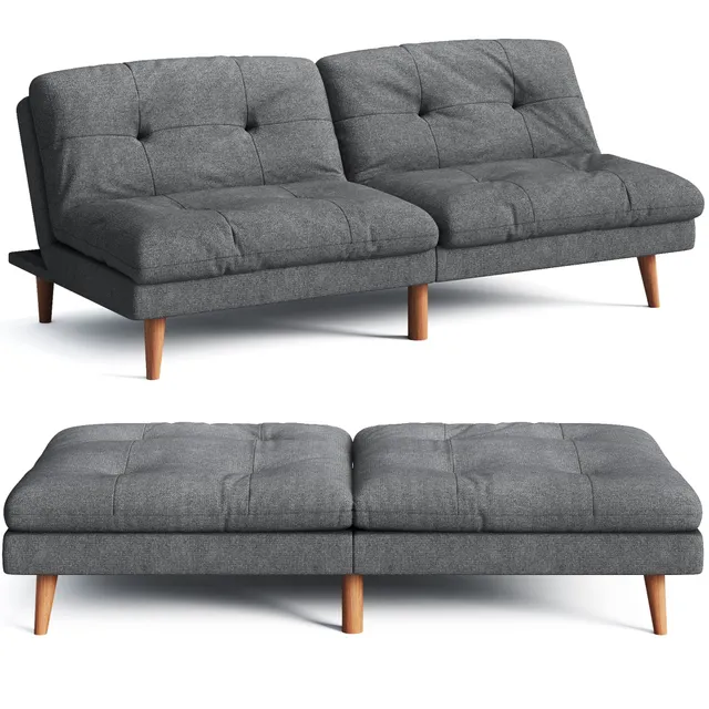 homall-sofa-schlafsofa-verstellbar-dunkelgrau-memory-foam image 1
