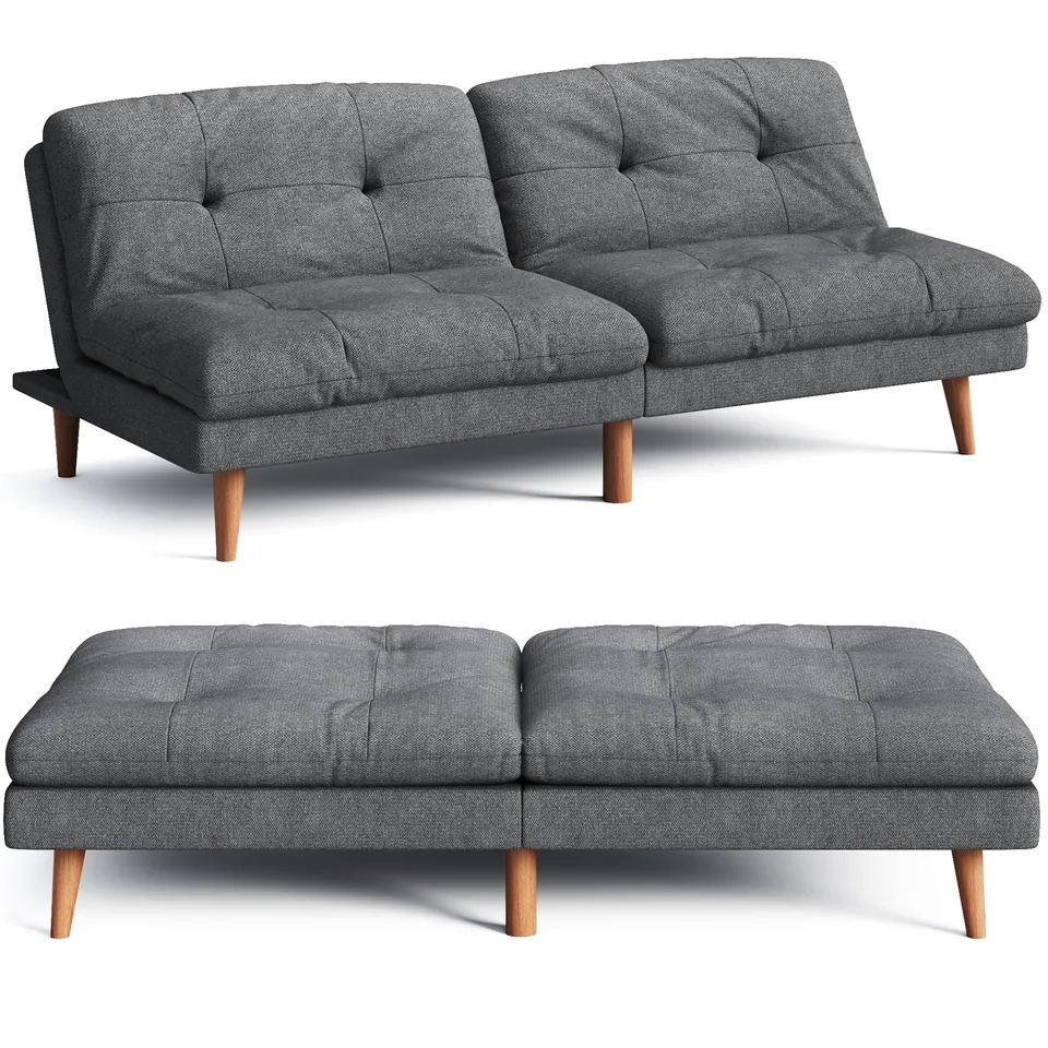 homall-sofa-schlafsofa-verstellbar-dunkelgrau-memory-foam image 1