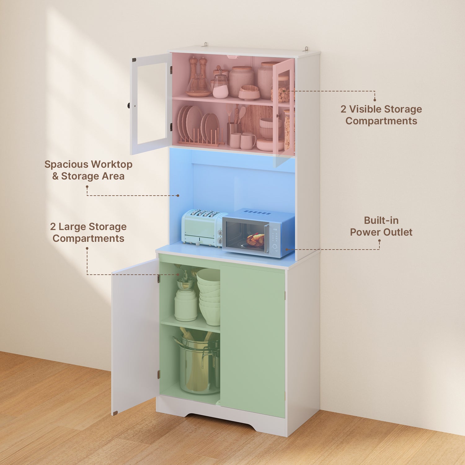 bealife-ap122-k-chen-hochschrank-wei-led-69-5x28x180-cm image 5