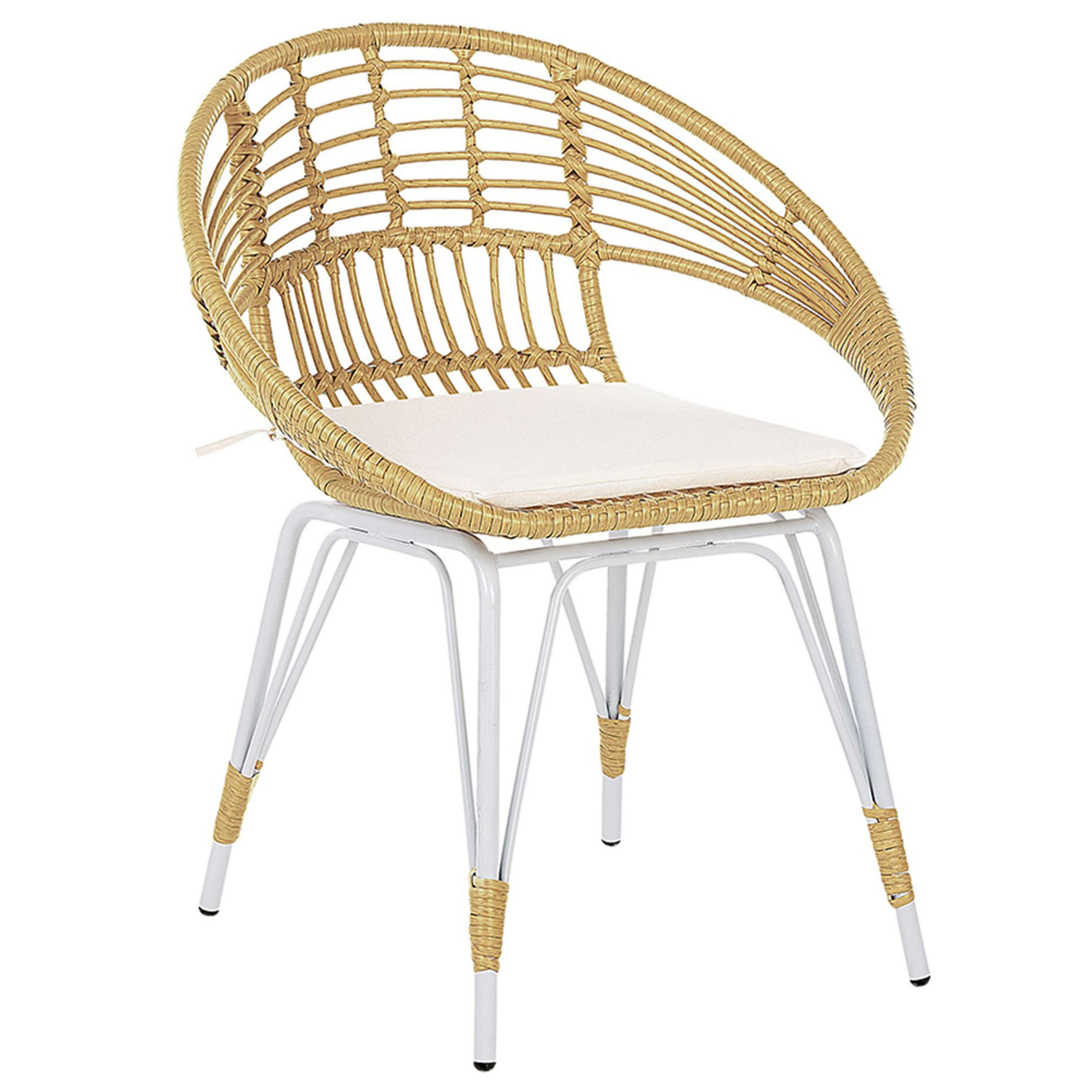 beliani-pellaro-balkonset-rattan-hellbraun-beige-2-sitzer image 4