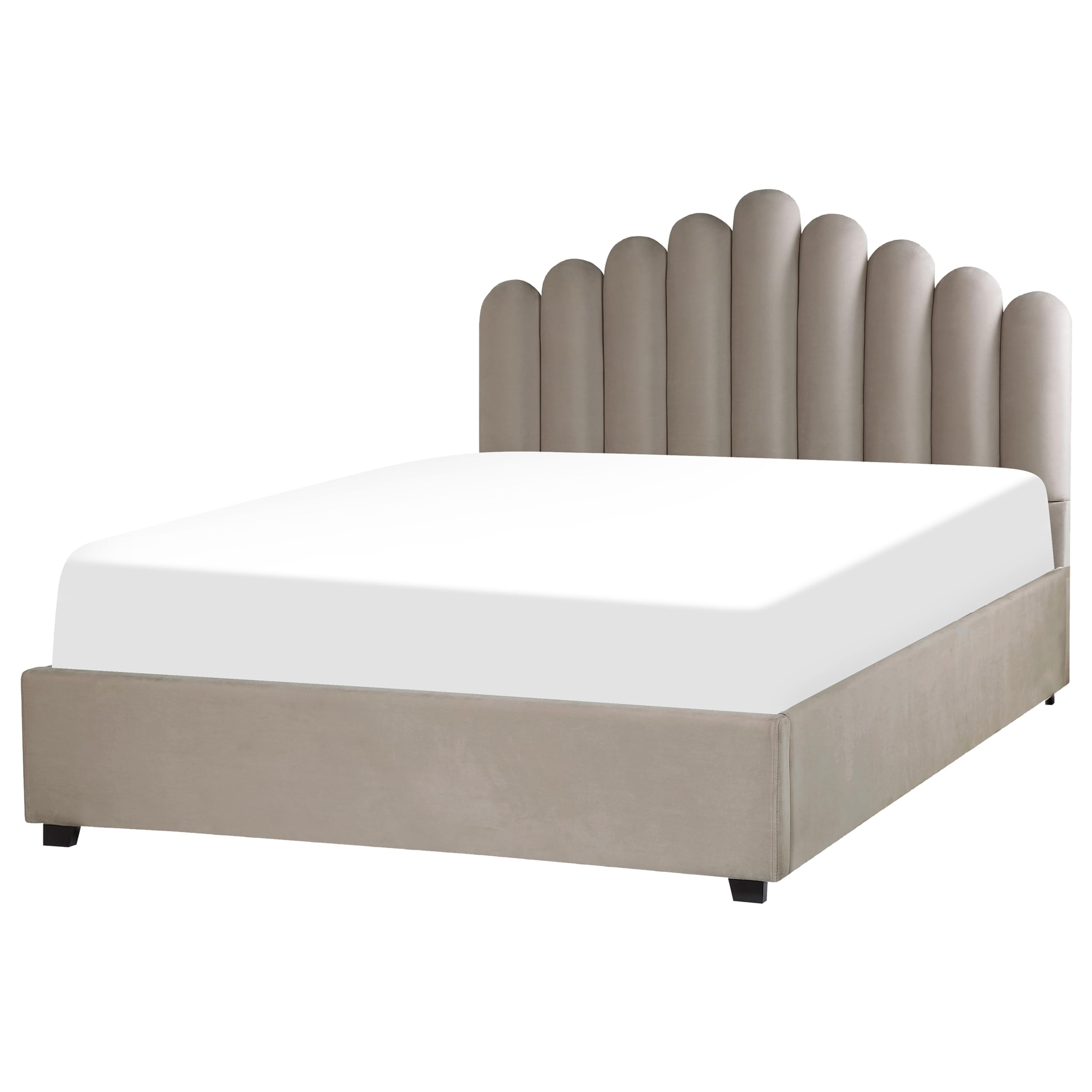 beliani-vincennes-polsterbett-samt-taupe-160x200-muschel image 4
