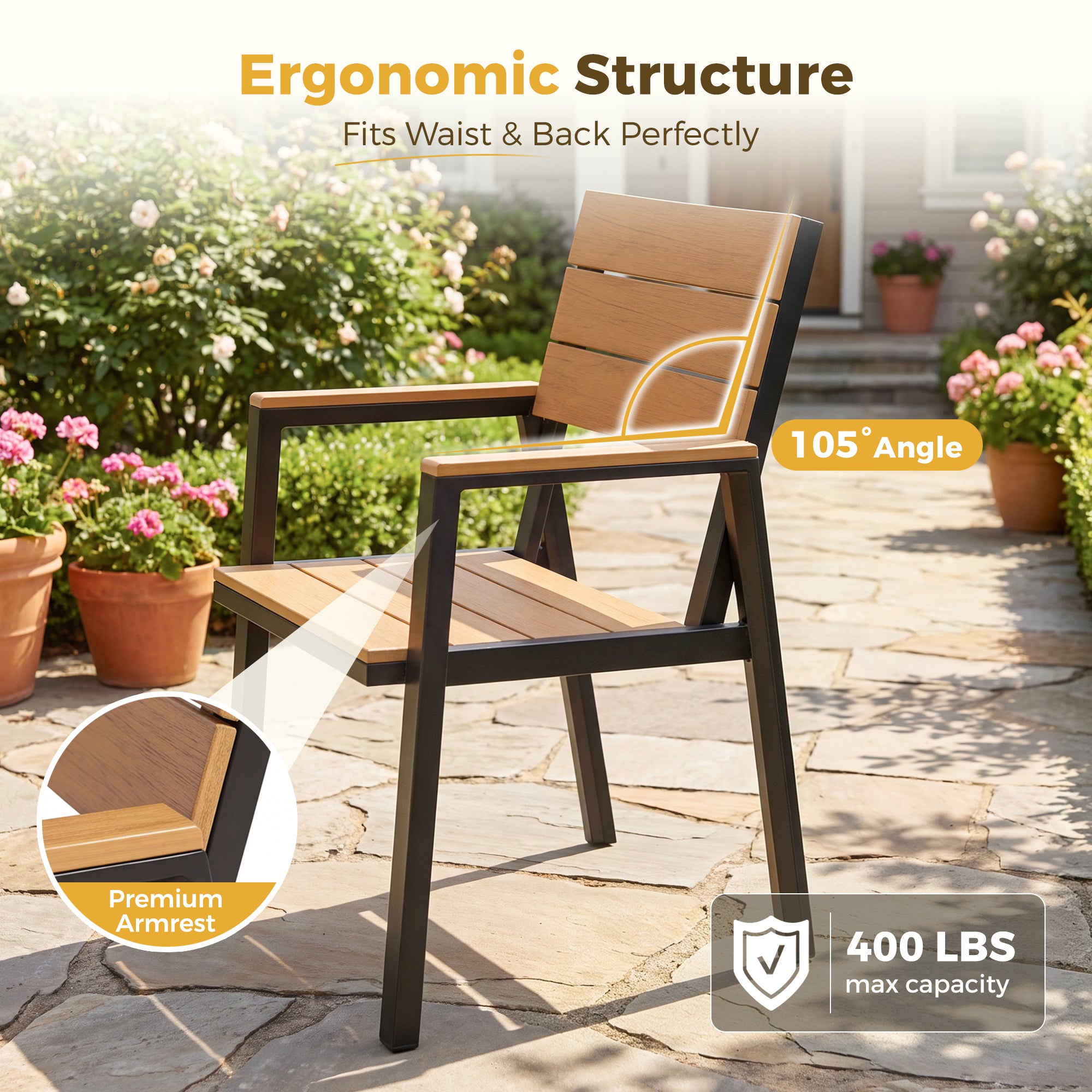 homall-patio-furniture-essgruppe-5-teilig-braun-teak-alu-schirmloch image 6