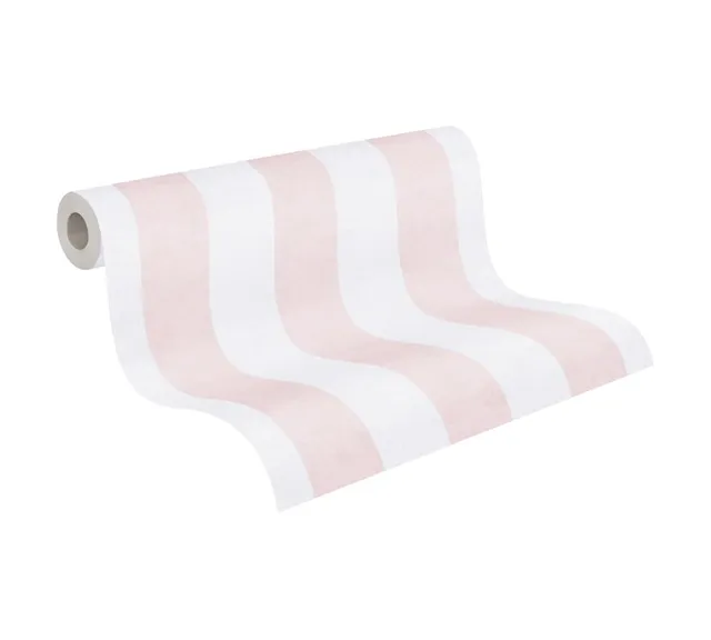 a-s-cr-ation-lilly-luis-streifentapete-creme-rosa image 1