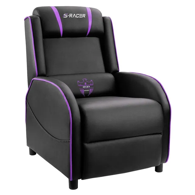 homall-gaming-recliner-gaming-sessel-blau-aus-kunstleder image 1