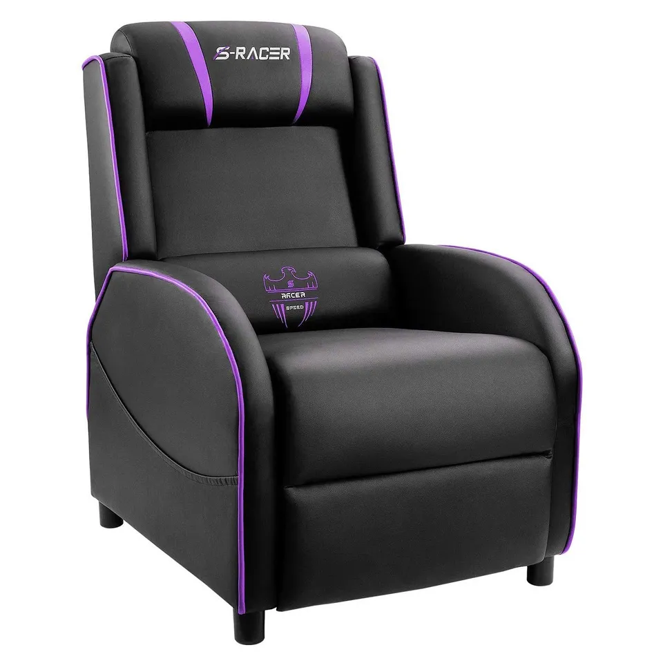 homall-gaming-recliner-gaming-sessel-blau-aus-kunstleder image 1