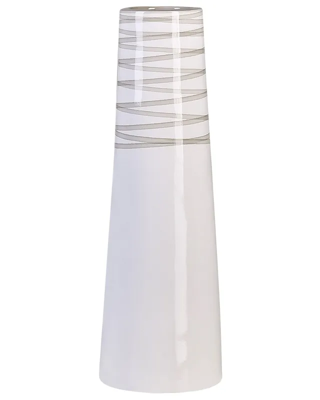 beliani-tarragona-dekovase-terrakotta-wei-grau-57-cm-gl-nzend image 1
