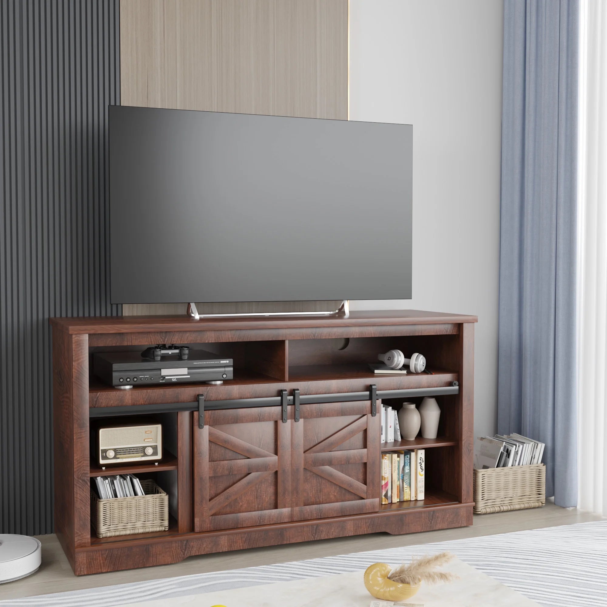 homall-tv-stand-lowboard-wei-65-zoll-mit-kamin image 5