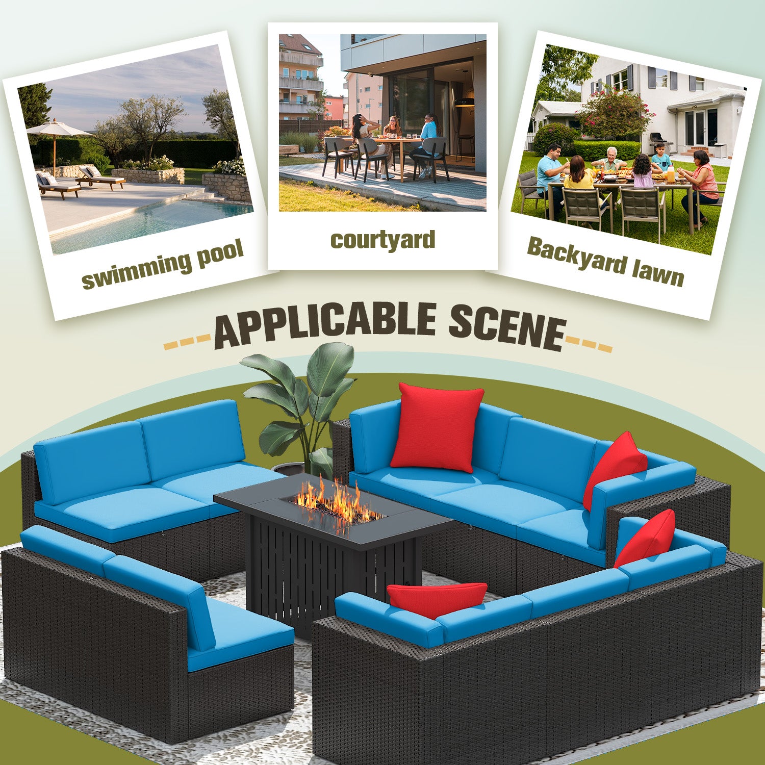 homall-patio-furniture-rattan-lounge-set-8-tlg-feuertisch-beige image 8