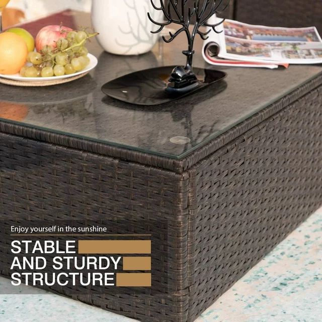 homall-patio-furniture-4-teilige-rattan-lounge-beige image 6