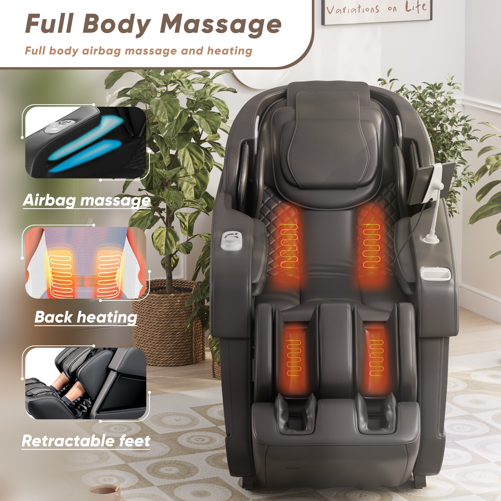 homall-massagesessel-zero-gravity-shiatsu-schwarz-mit-w-rme image 8