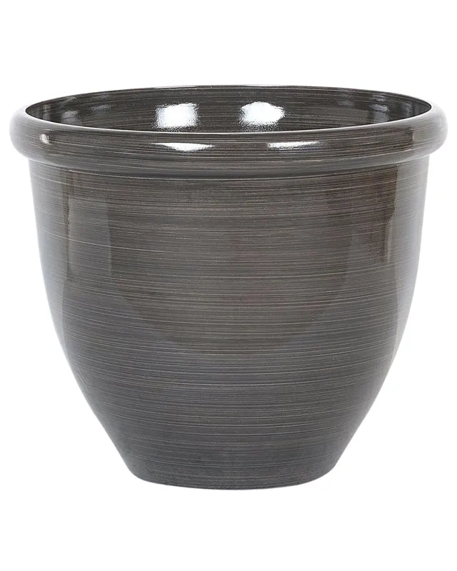 beliani-tesalia-blumentopf-rund-braun-49x49x41-cm-gr-e-l image 1