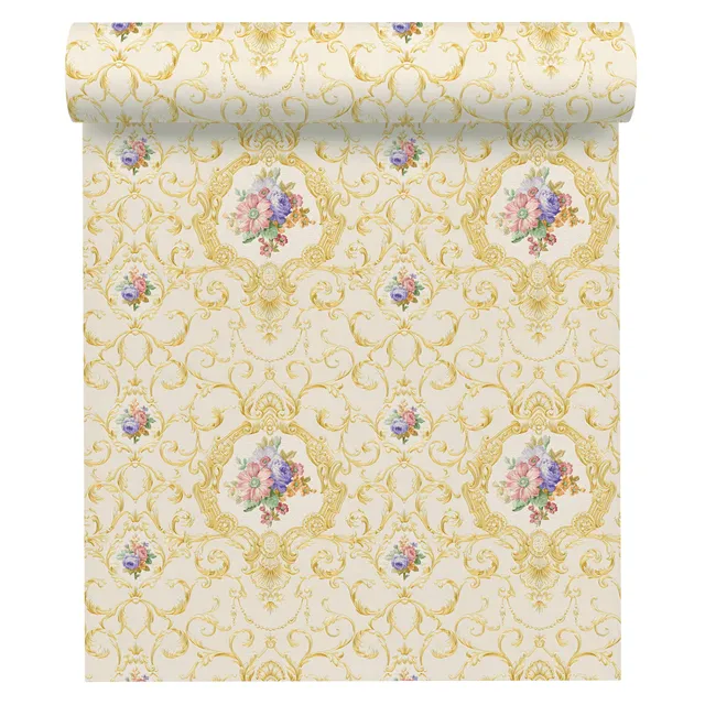 a-s-cr-ation-chateau-5-vliestapete-creme-metallic-10-05m image 1