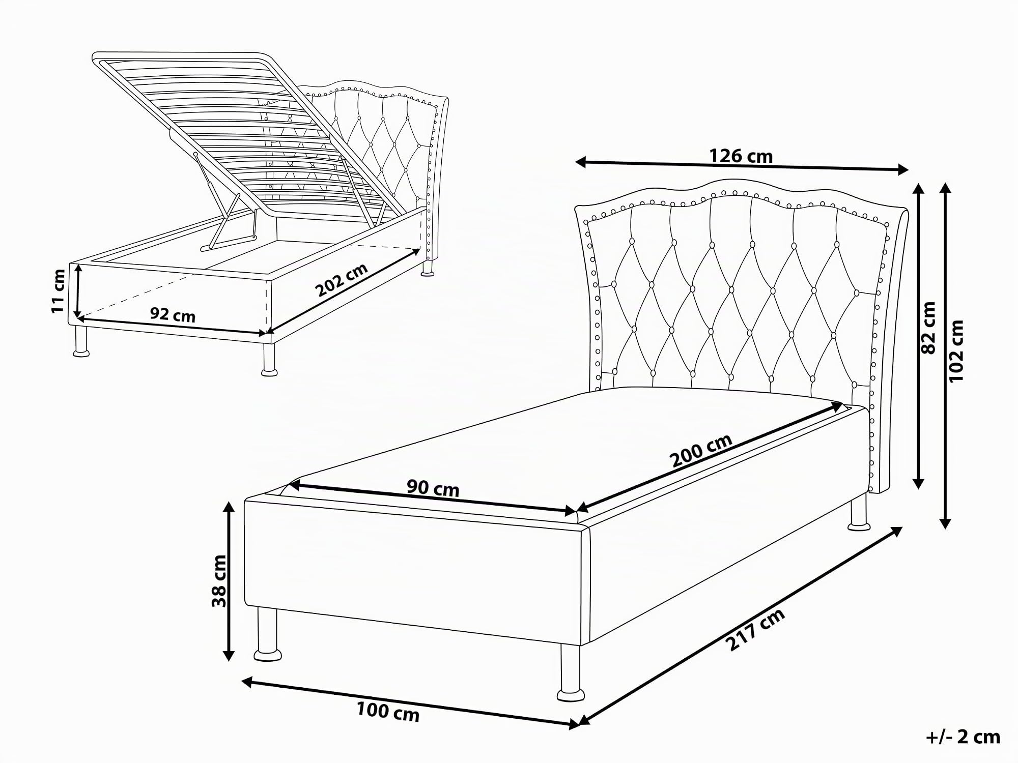 beliani-metz-bett-90x200-wei-kunstleder-mit-bettkasten image 3