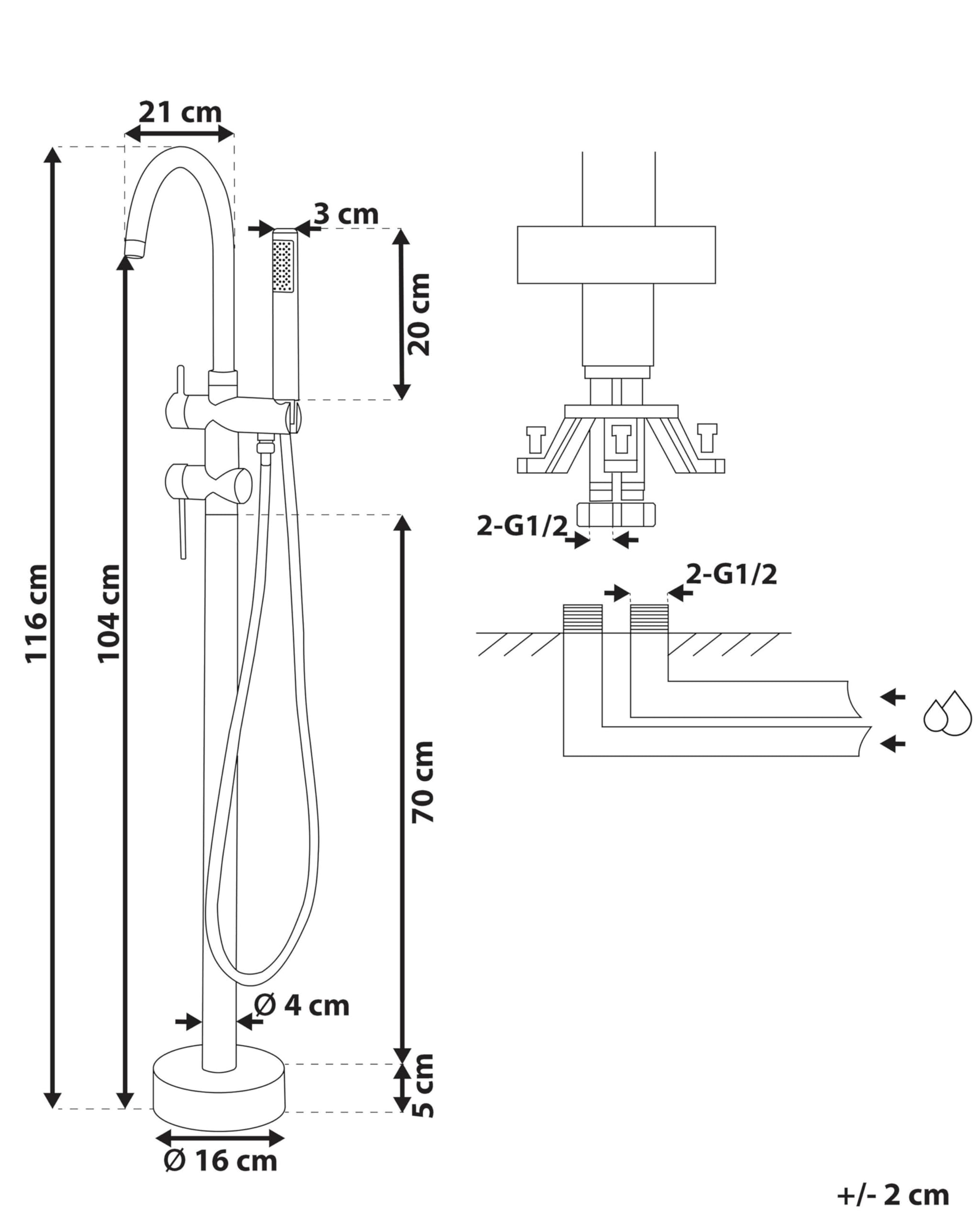 beliani-tugela-badewannenarmatur-freistehend-kupfer image 3