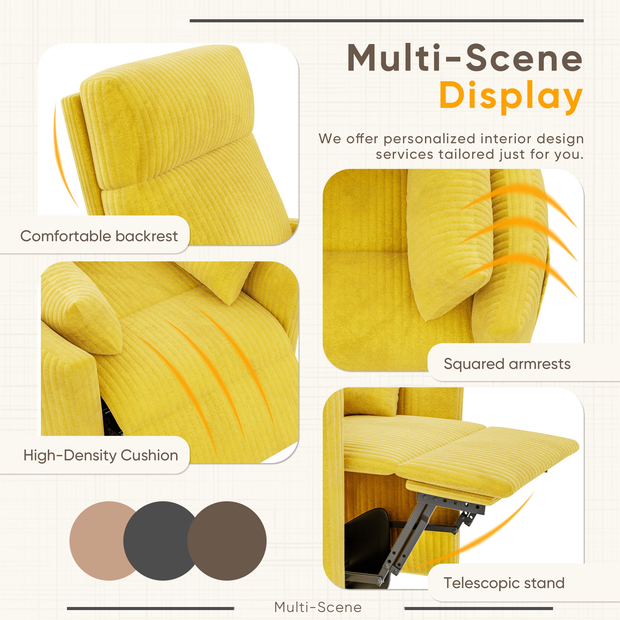 homall-recliner-chair-schaukelsessel-dunkelgrau-massage-stillstuhl image 7