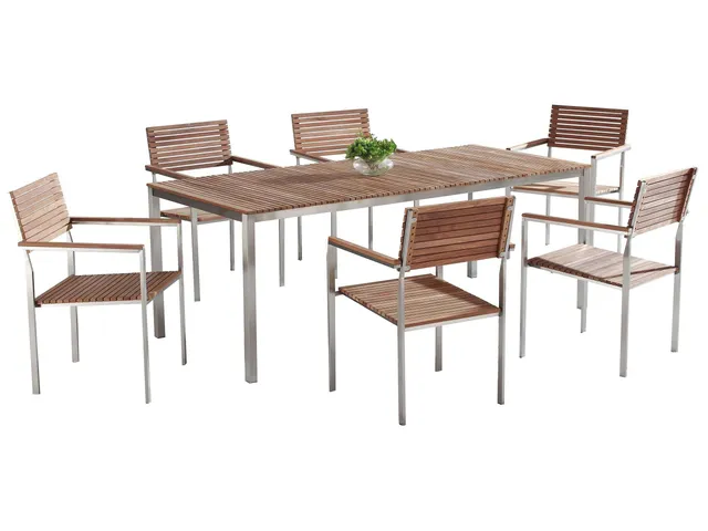 beliani-viareggio-gartenm-bel-set-teak-200x90-tisch-6-st-hle image 1