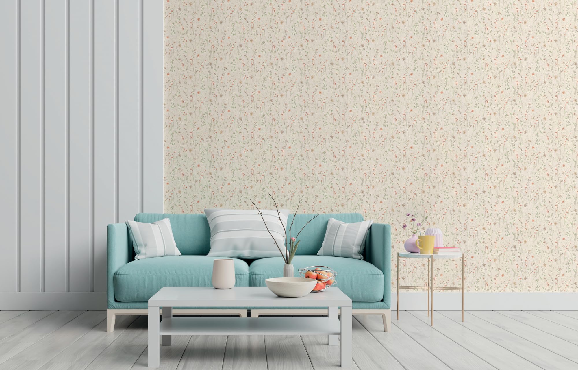 a-s-cr-ation-attractive-3-vliestapete-floral-creme-gr-n-10-05-m image 7