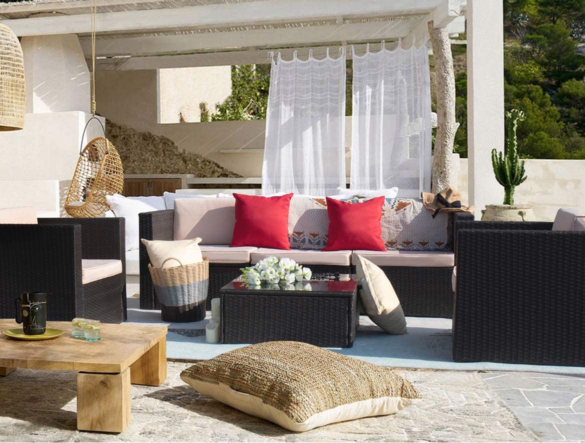 homall-patio-furniture-rattan-lounge-set-6-teilig-mit-kissen image 1