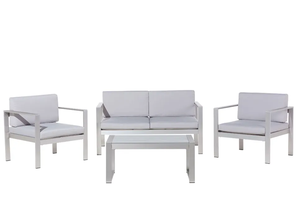 beliani-salerno-gartenset-4-personen-hellgrau-aluminium image 1