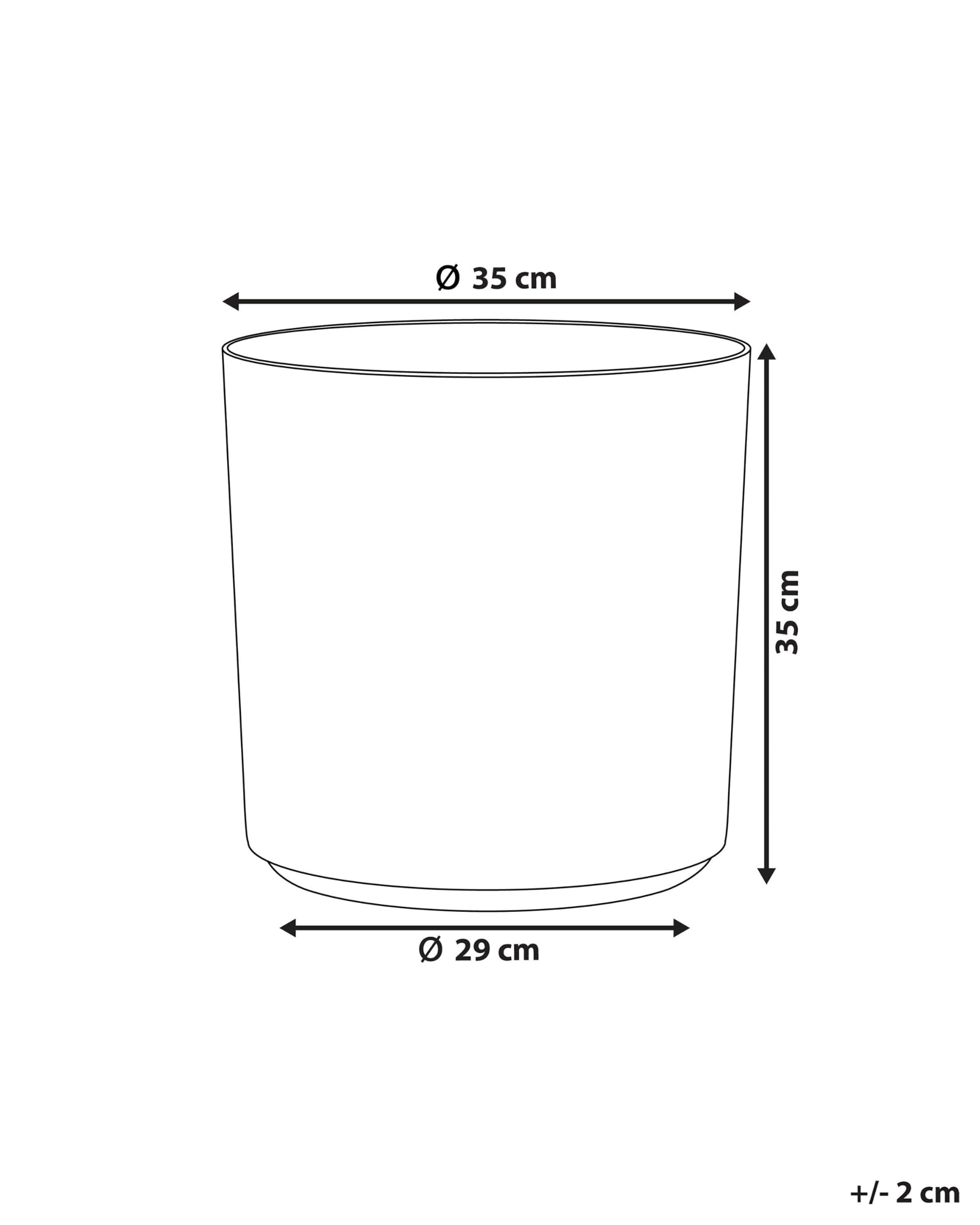 beliani-vagia-blumentopf-35x35x35-cm-grau-rund-28l image 3