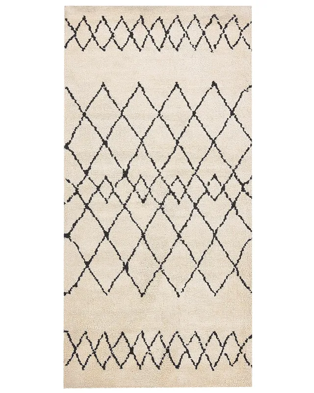 beliani-havsa-teppich-80x150-beige-schwarz-zickzack image 1